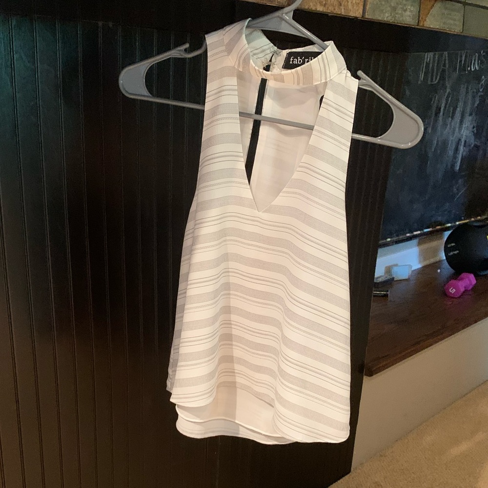 Fabrik striped crop top